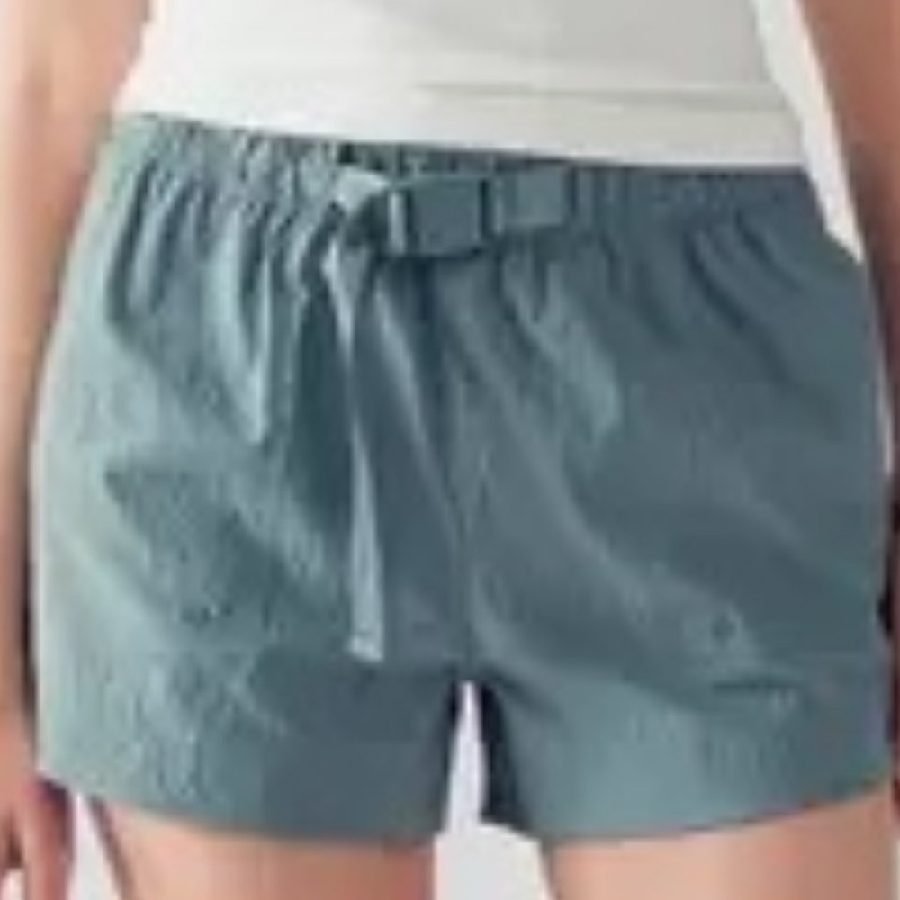 Water Resistance Shorts Teal-Grey